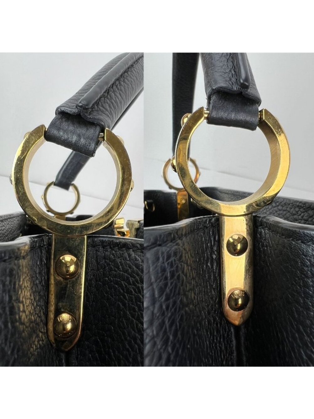 Louis Vuitton Taurillon Capucines MM Black Shoulder Bag - Picture 13 of 16